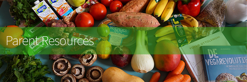 Parent Resources Banner Banner photo of produce with Parent Resources Text overlay