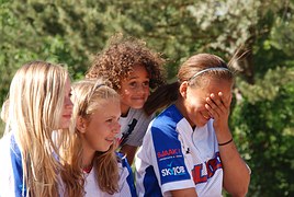 Four girls sitting together